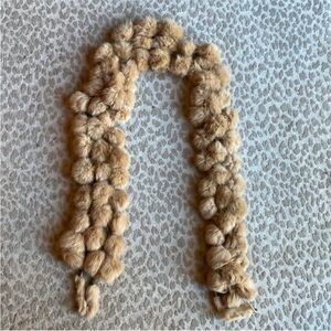 Tan Rabbit Fur Scarf